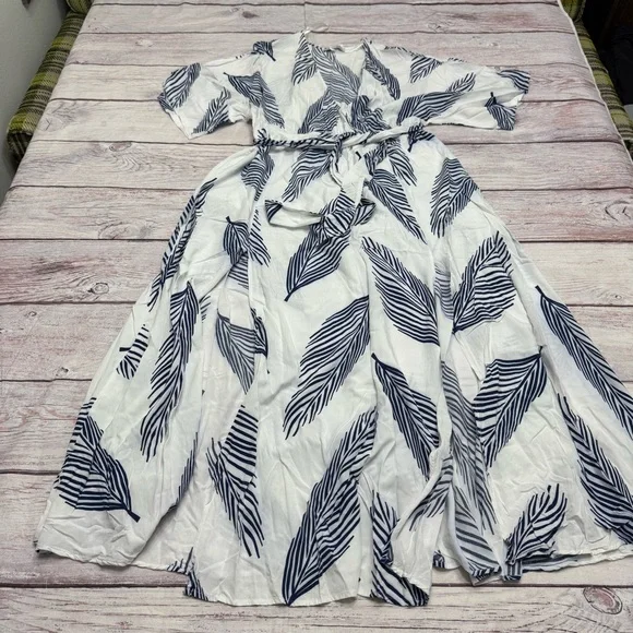 Baltic Born Corinth Maxi Dress White Blue Size XXL - Picture 3 of 9